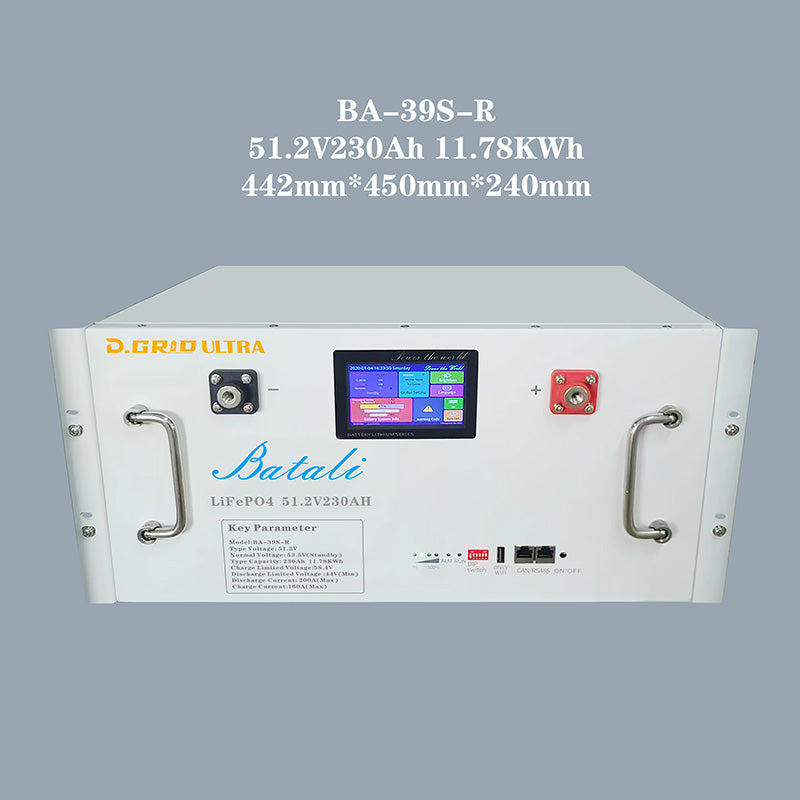 Batali BA-39S-R 51.2V 230Ah (11.78kWh) LiFePO₄ Battery | 11.78kW Max Output, Long Cycle Life for Solar Storage & Backup Power